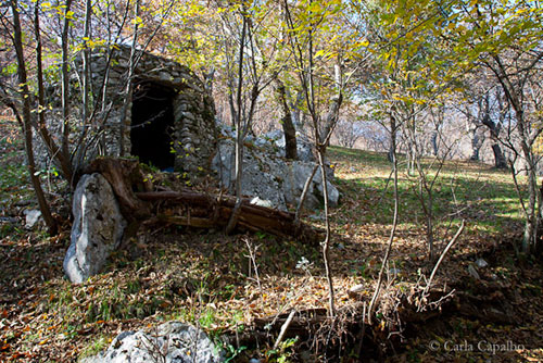 Early stone hut in the Irpinian woods Early stone hut in the Irpinian woods