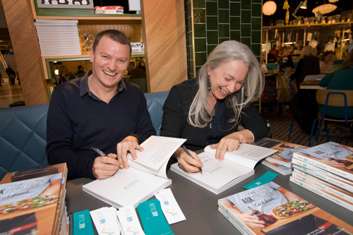 Theo Randall and Carla Capalbo signing books at the ASK Italian restaurant, Bluewater. Photograph: Tony Buckingham Theo Randall and Carla Capalbo signing books at the ASK Italian restaurant, Bluewater. Photograph: Tony Buckingham
