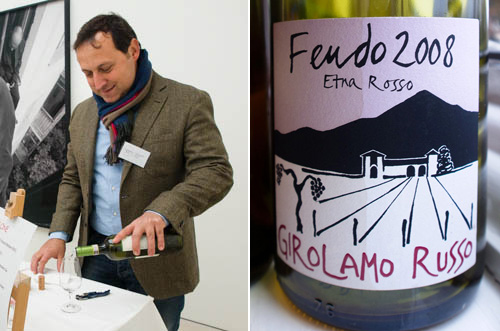 Capalbo_Giuseppe_Russo Etna comes to London · Giuseppe Russo wine label, designed by Carla